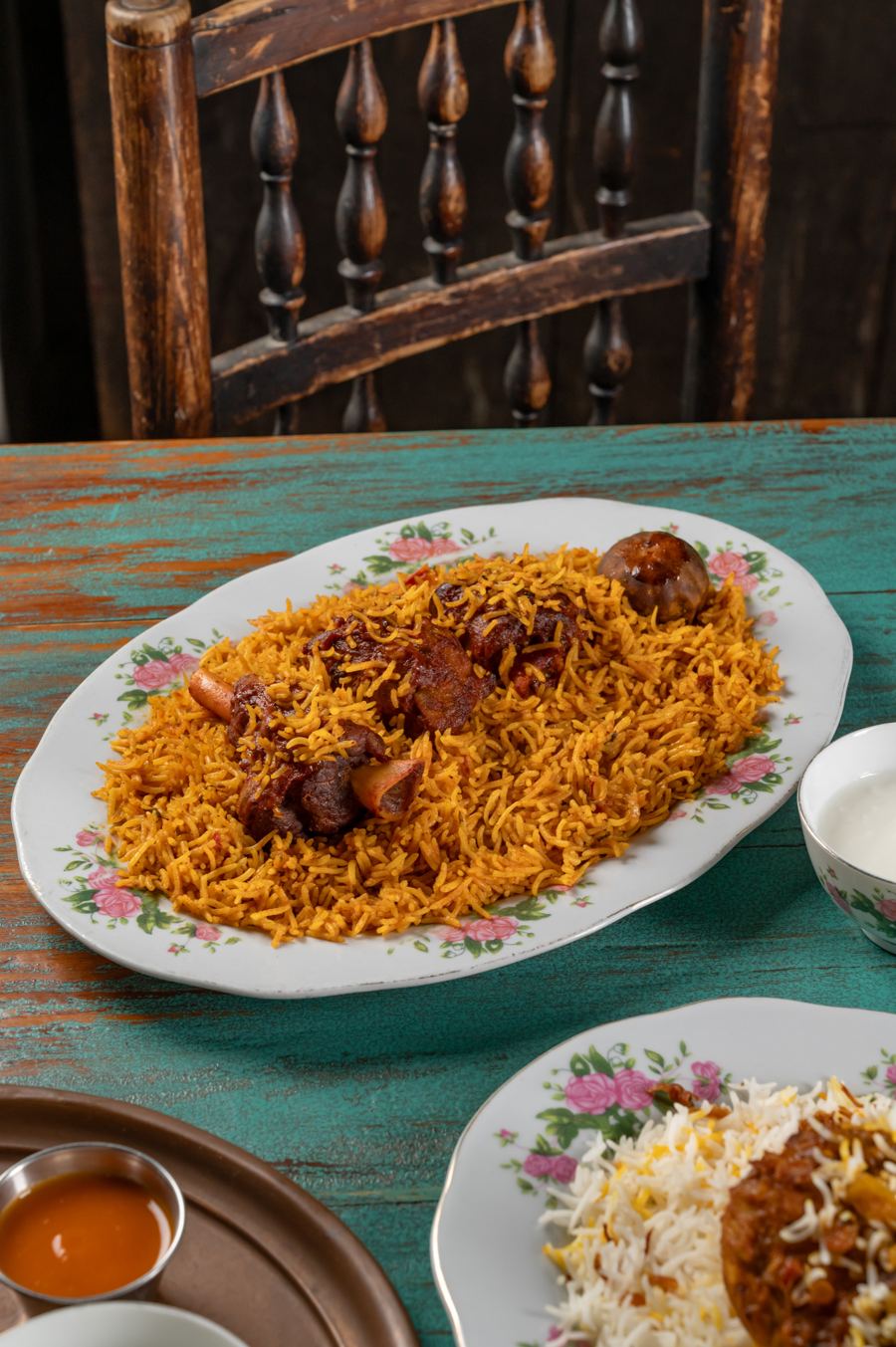 Machboos: spiced rice with slow-cooked meat
